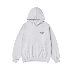 BORDER LINE BASIC LOGO HOODIE MELANGE