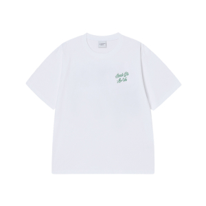OUTLINE SCRIPT LOGO SHORT SLEEVE T-SHIRT WHITE