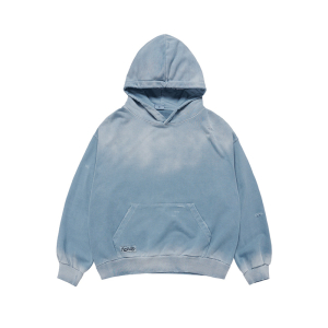 DISTRESSED HOODIE SKY BLUE