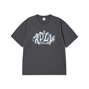 ADLV UNIVERSE LOGO SHORT SLEEVE T-SHIRT CHARCOAL