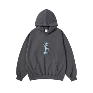 AC BEAR STATUE OF LIBERTY HOODIE CHARCOAL