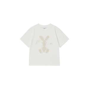 KIDS SOLO RABBIT ALIEN SHORT SLEEVE T-SHIRT CREAM