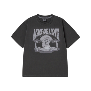 OPANCHU USAGI X ADLV BEACH OPANCHU PIGMENT SHORT SLEEVE T-SHIRT CHARCOAL