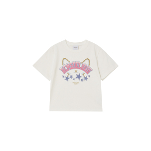 KIDS STAR RABBIT SHORT SLEEVE T-SHIRT CREAM