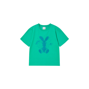 KIDS SOLO RABBIT ALIEN SHORT SLEEVE T-SHIRT LIGHT GREEN