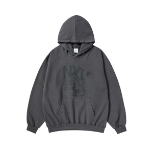 ADLV PIGGYBACK HOODIE CHARCOAL