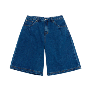 POINT LOGO POCKET DENIM SHORT PANTS BLUE